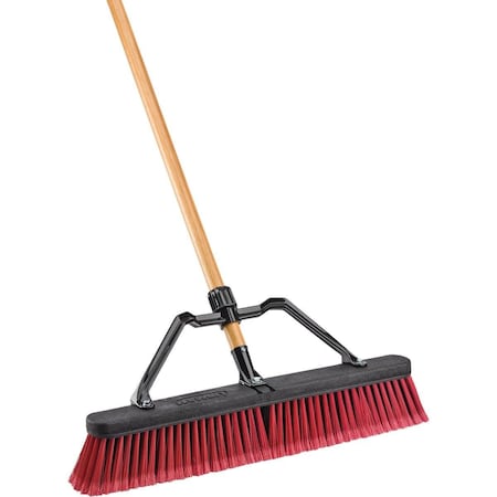 Libman 24 In. W. x 65 In. L. Wood Handle Multi-Surface Industrial Push Broom 827